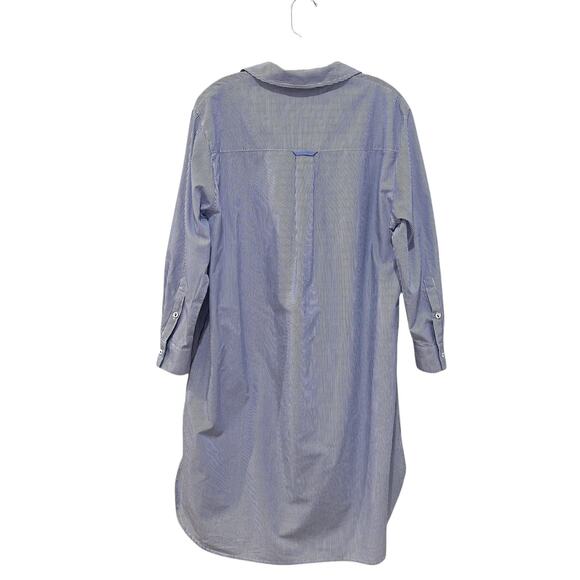 Mersea Dress Womens Medium Blue White Stripe Essential Shirt Dress - Picture 5 of 14